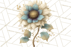 Blooming Letters Clipart, Floral Alphabet Clip Art PNG Product Image 2