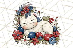 Patriotic Animals Clipart, Whimsical Red White Blue American Product Image 3