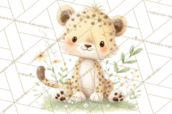 Safari Baby Animals Clipart PNG, Cute Pastel Watercolor Png Product Image 3