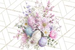Easter Floral Clipart, Watercolor Spring Flowers Png Product Image 4