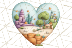 Boho Valentine Cactus Clipart PNG, Desert Romance Clip Art Product Image 5