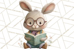 Whimsical Easter Animal Clipart, Printable PNG, Cute Bunny Product Image 2