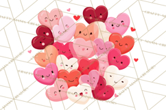 Valentine Kawaii Candies, Heart Sweets Clipart, Cute Candy Product Image 2