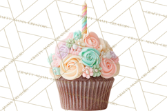 Birthday Cupcakes PNG, Colorful Cupcake Clipart, Sprinkles Product Image 2
