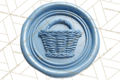 Easter Wax Seal Clipart, Bunny Chick Egg Floral Heart PNG Product Image 3