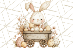 Vintage Easter Bunny Clipart PNG, Easter Bunny Printable Product Image 3