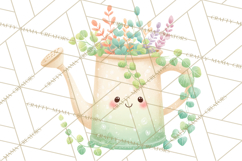 Anthropomorphic Spring Objects Clipart, Cute Kawaii Plants Product Image 4