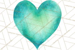 Watercolor Love Accents Clipart, Hearts, Envelopes Png Product Image 4