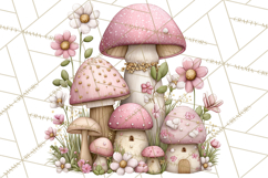 Enchanted Fairy Cottages Clipart PNG, Pastel Woodland Product Image 4