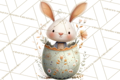 Whimsical Easter Animal Clipart, Printable PNG, Cute Bunny Product Image 4