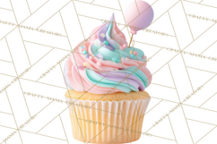 Birthday Cupcakes PNG, Colorful Cupcake Clipart, Sprinkles Product Image 5
