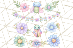 Spring Insects Clipart PNG, Cute Baby Bugs Watercolor Png Product Image 5