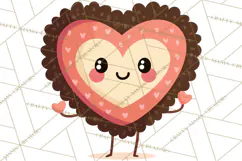 Valentine Kawaii Candies, Heart Sweets Clipart, Cute Candy Product Image 5