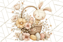 Vintage Easter Bunny Clipart PNG, Easter Bunny Printable Product Image 5