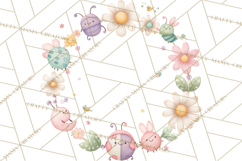 Spring Insects Clipart PNG, Cute Baby Bugs Watercolor Png Product Image 2