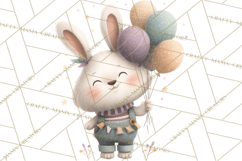 Whimsical Easter Animal Clipart, Printable PNG, Cute Bunny Product Image 2