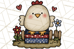 Patriotic Farm Animals Clipart, Whimsical Red White Blue Product Image 3