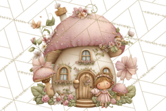 Enchanted Fairy Cottages Clipart PNG, Pastel Woodland Product Image 3