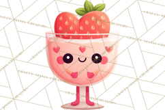 Valentine Kawaii Candies, Heart Sweets Clipart, Cute Candy Product Image 3