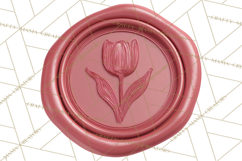 Easter Wax Seal Clipart, Bunny Chick Egg Floral Heart PNG Product Image 3