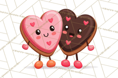 Valentine Kawaii Candies, Heart Sweets Clipart, Cute Candy Product Image 4