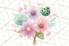 Spring Insects Clipart PNG, Cute Baby Bugs Watercolor Png Product Image 4