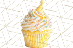 Birthday Cupcakes PNG, Colorful Cupcake Clipart, Sprinkles Product Image 4