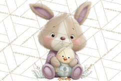 Whimsical Easter Animal Clipart, Printable PNG, Cute Bunny Product Image 4