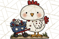 Patriotic Farm Animals Clipart, Whimsical Red White Blue Product Image 4