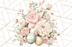 Easter Floral Clipart, Watercolor Spring Flowers Png Product Image 3