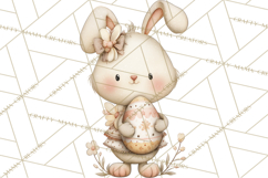 Vintage Easter Bunny Clipart PNG, Easter Bunny Printable Product Image 5