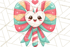 Valentine Kawaii Candies, Heart Sweets Clipart, Cute Candy Product Image 5