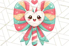 Valentine Kawaii Candies, Heart Sweets Clipart, Cute Candy Product Image 5
