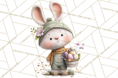 Whimsical Easter Animal Clipart, Printable PNG, Cute Bunny Product Image 5