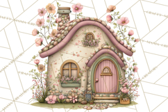 Enchanted Fairy Cottages Clipart PNG, Pastel Woodland Product Image 5