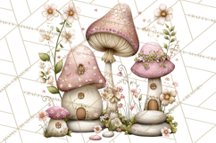 Enchanted Fairy Cottages Clipart PNG, Pastel Woodland Product Image 2