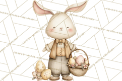 Vintage Easter Bunny Clipart PNG, Easter Bunny Printable Product Image 2