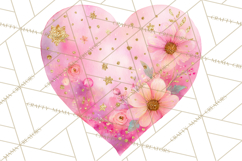 Watercolor Love Accents Clipart, Hearts, Envelopes Png Product Image 2