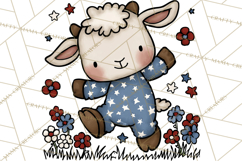Patriotic Farm Animals Clipart, Whimsical Red White Blue Product Image 3