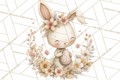 Vintage Easter Bunny Clipart PNG, Easter Bunny Printable Product Image 4