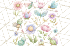 Spring Insects Clipart PNG, Cute Baby Bugs Watercolor Png Product Image 4