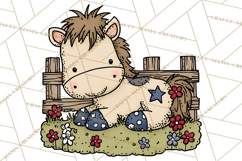 Patriotic Farm Animals Clipart, Whimsical Red White Blue Product Image 4
