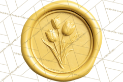 Easter Wax Seal Clipart, Bunny Chick Egg Floral Heart PNG Product Image 4