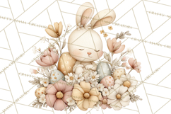 Vintage Easter Bunny Clipart PNG, Easter Bunny Printable Product Image 5