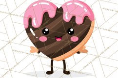 Valentine Kawaii Candies, Heart Sweets Clipart, Cute Candy Product Image 5