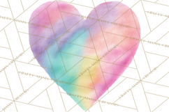 Watercolor Love Accents Clipart, Hearts, Envelopes Png Product Image 5