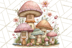 Enchanted Fairy Cottages Clipart PNG, Pastel Woodland Product Image 5