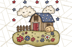 Patriotic Farm Animals Clipart, Whimsical Red White Blue Product Image 2