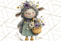 Whimsical Easter Animal Clipart, Printable PNG, Cute Bunny Product Image 2