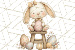 Vintage Easter Bunny Clipart PNG, Easter Bunny Printable Product Image 4